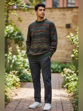 Missoni Space-Dyed Sweater Men's L Pullover Preppy Grunge